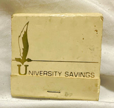 Vintage University Savings Advertising Matchbook Houston TX 2500 Dunstan picture