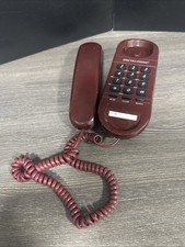 Vintage Spectra-Phone TP-9 Burgundy Trimline Push Button Telephone picture