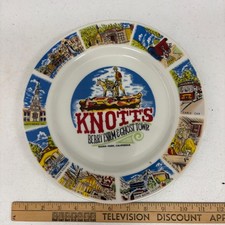 Vintage Knotts Berry Farm Ghost Town Souvenir Plate Buena Park California 9.25