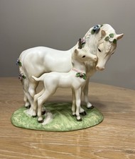 VTG Love’s Devotion Mother/Child Porcelain Unicorn Figurine Princeton Gallery picture