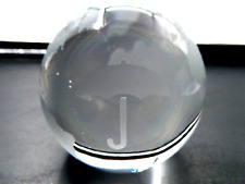 Vintage Traveler's Insurance Glass World Globe Paperweight picture