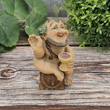 Anri Troll The Wine Taster Figurine, Little Folks Of The Salvan Italy Wood picture