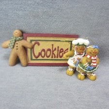 Blossum Bucket COOKIES Gingerbread Resin Figurine & Ornament by Angela Anderson picture
