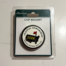 Masters Tournament 2018 Augusta National Golf Club Round Clip-On Magnet picture