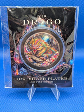 2026 Drago 1 oz Silver Plated Copper Round Coin .999 Captains Chest Bullion CCB picture