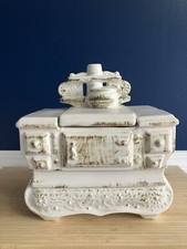 1967 Vintage McCoy USA White Cook Stove Cookie Jar W/ Lid picture