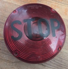 Vintage Stratolite #62 School Bus Stop Light Lamp picture