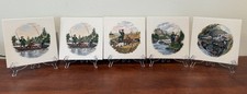 Currier And Ives 8” Square Decorative Tiles U S A picture