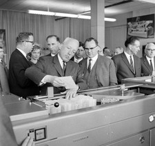 American Post Minister J Edward Day inspects new letter distributi- Old Photo 1 picture