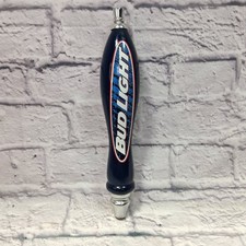 Vintage Bud Light Oval Tap Handle Wooden Beer Tap Handle 11.5” picture