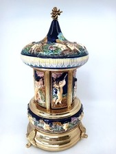 Reuge Carousel Cigarette Cigar Lipstick Holder Capodimonte Style Switzerland picture