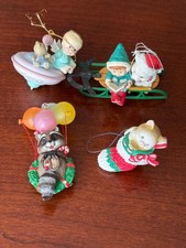 Carlton Cards Ornament Lot - 4 Ornaments - 1980s-1990s picture