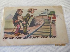 1940's I'M ON THE LOOKOUT FOR YOU. HELP THE BLIND postcard picture