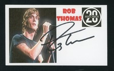 Rob Thomas Lead Singer Band Match Box Twenty Signed 3x5 Index Card G1382 picture