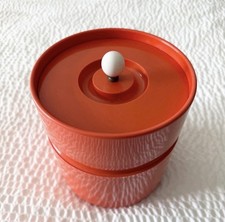 Vintage 1970s Heller Asti 1 Ice Bucket Orange Space Age Italian Sergio Asti picture