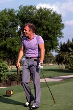 American actor James Caan plays golf in Miami in April 1981 United- Old Photo picture