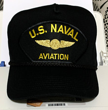 U.S. Naval Aviation Black Hat/Cap - Navy Force Militaria Theme picture