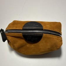 British Airways First Class Brown Suede Amenity Bag Collectible Airline Travel picture