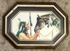 Randy Wilkerson “Painted Partners” Native American w/ Horse Hand Signed Print picture