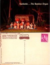 Kaekeeke Bamboo Organ Musicians Kona Hawaii HI Postcard picture