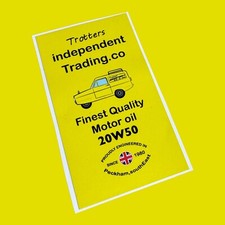 Trotters Independent Trading Co Oil 20/50 Motor Oil Vinyl sticker Classic Robin picture