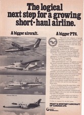 1976 Pratt & Whitney Longueuil P.Q. Canada PT6 Engines Vintage Print Ad 8x11