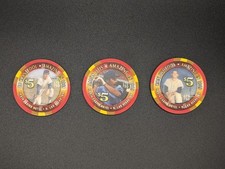 Fiesta Casino (NLV), set of (3) $5 Casino Chips, Amazin' Mets, near mint picture