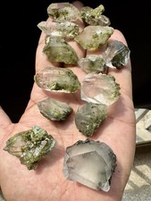 Lot of 11-Epidote Clusters Embedded in Quartz-110g-Skardu-Pakistan picture