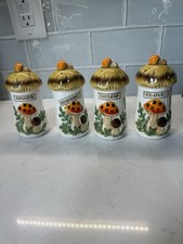 4 MERRY MUSHROOM SPICE SHAKERS AND NAPKIN HOLDER picture