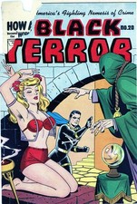 BLACK TERROR #20 ALEX SCHOMBURG GGA COVER 1947-COVER ONLY picture