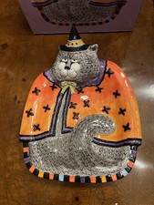 Fitz  And Floyd ￼Kitty  Witches Canapé Plate ￼ picture