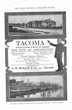1907 TACOMA Washington Promotional Ad * City of Opportunity Ships & Homes Photos picture