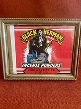 Vintage Black Herman Incense Label/Black Magician picture