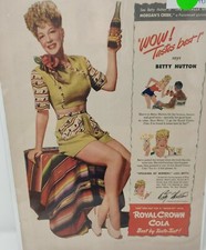 Vintage 1943 Royal Crown RC Cola Movie Advertisement WWII Antique picture