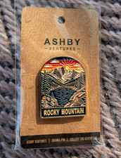 Rocky Mountain Enamel Pin - National Park Travel Gift - Hiking Backpack Badge picture