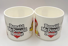 Vintage 1989 McDonald’s Ronald McDonald House Mugs Set of 2 Whirley Industries picture