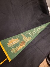VINTAGE 1950s HOT SPRINGS ARKANSAS NEW ARLINGTON HOTEL PENNANT 8x26