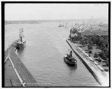 Photo:Sault Ste Marie Michigan Saint Marys River Canal Steamboats 1900s picture