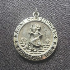 Vintage St Christopher Medal Chapel Sterling 1