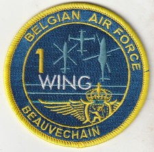 Belgian air force 1 WING Beauvechain patch picture