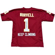 Mike Norvell Autographed Florida State FSU (Garnet #1) Custom Jersey 