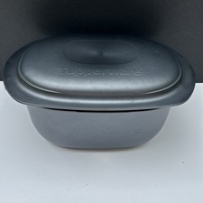 Vtg Tupperware Ultra Pro Casserole Ovenworks 3.7 Qt w/Lid Oval Gray picture