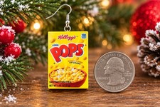 Miniature Kellogg’s Corn Pops Cereal Box Christmas Tree Ornament Tiny Food Decor picture