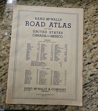 Vintage 1949 Rand McNally Road Atlas US Canada Mexico Maps - MISSING COVER/ READ picture