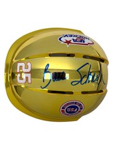 Buzz Schneider Signed USA Hockey Miracle on Ice Gold Mini Hockey Helmet picture