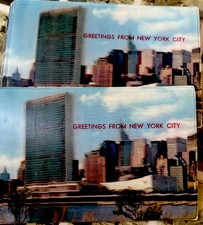 VTG LOT 22 VARI VUE UNUSED POSTCARD GREETINGS FRON NYC UNITED NATIONS  picture