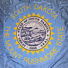 Valley Forge Perma-Nyl South Dakota State Flag 5x8 Ft Mount Rushmore USA picture