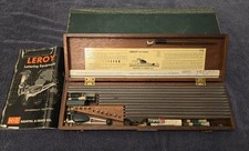 Vintage K&E Leroy Lettering Set Drafting Kit With Wood Case Templates USA 1958 picture