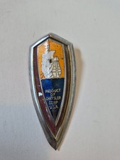 AS47 Plymouth Hood Nose Emblem Vintage Enamel 1941 PRODUCT OF CHRYSLER P12 P125 picture