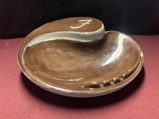 1983 Modern Vintage Ceramic Ashtray Monogram